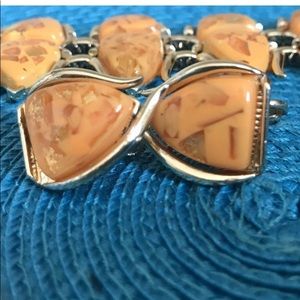 AMAZING SET! Vintage Coro Lucite Beetle Bracelet and Earrings
